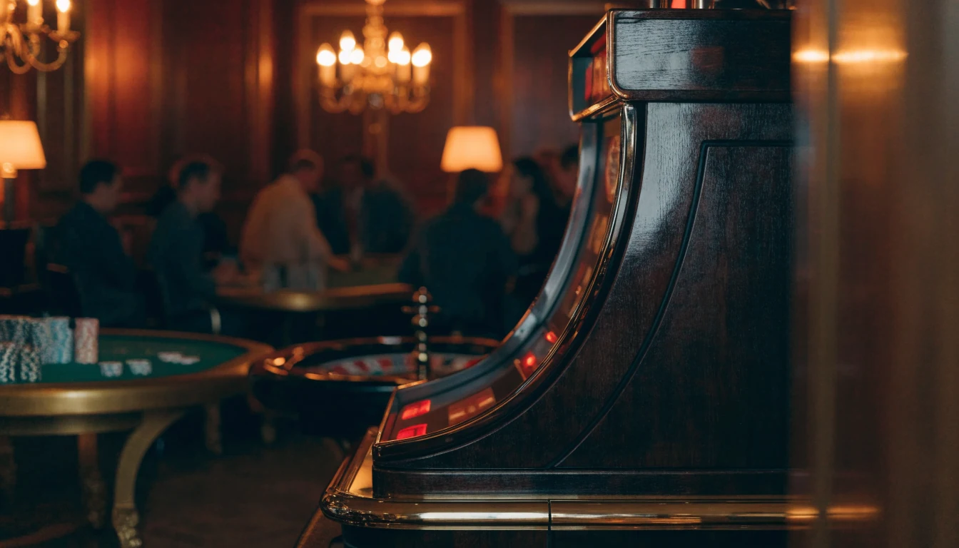 Stijlvolle gokkast in een sfeervolle casino lounge
