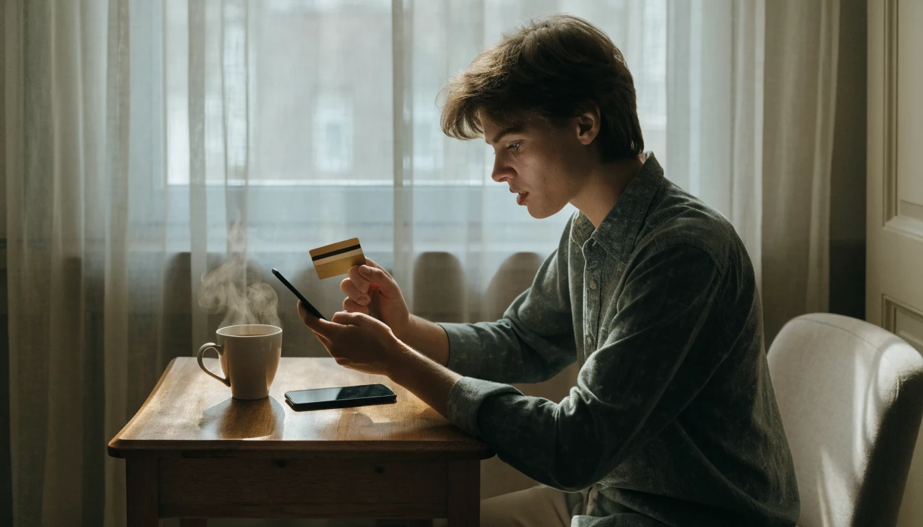Nederlander controleert betaalmethode met telefoon en bankpas