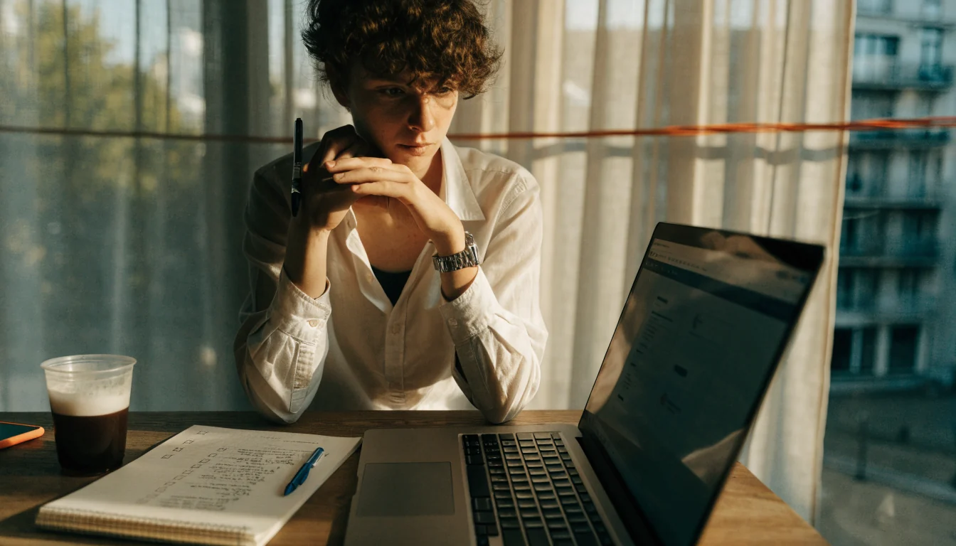 Nederlander controleert zorgvuldig een goksite via laptop