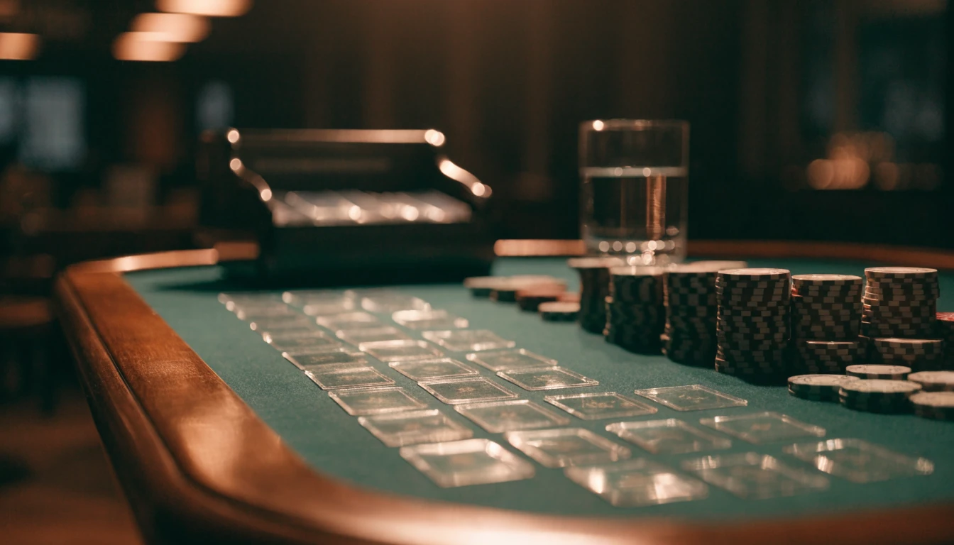 Live baccarat casinostudio met groene tafel en fiches in Nederland
