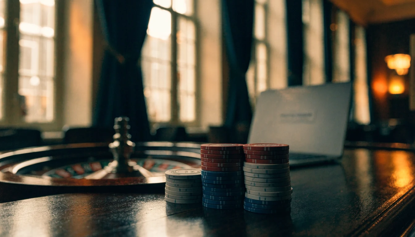 Nederlandse casino tafel met fiches en roulette