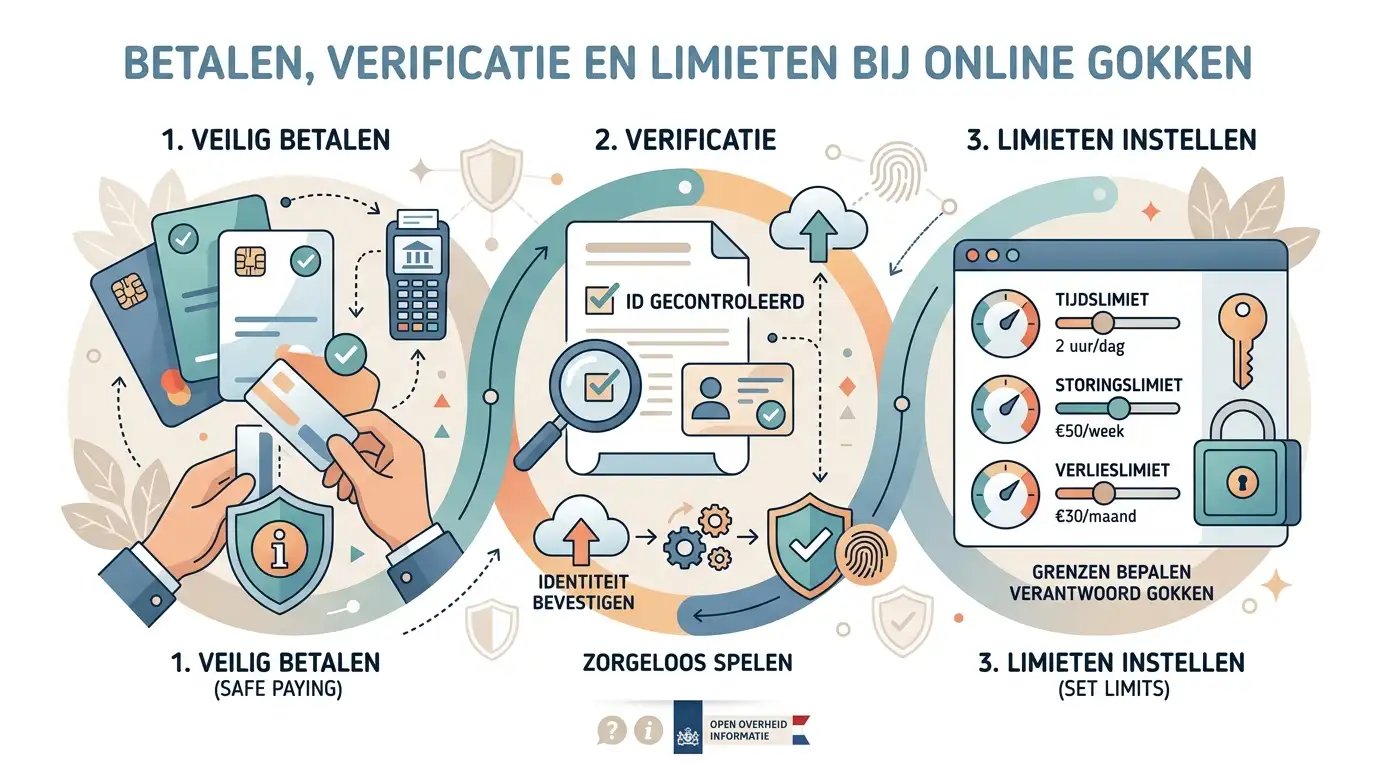 Overzicht van verificatie, betaalcontrole en limieten als veiligheidsstappen